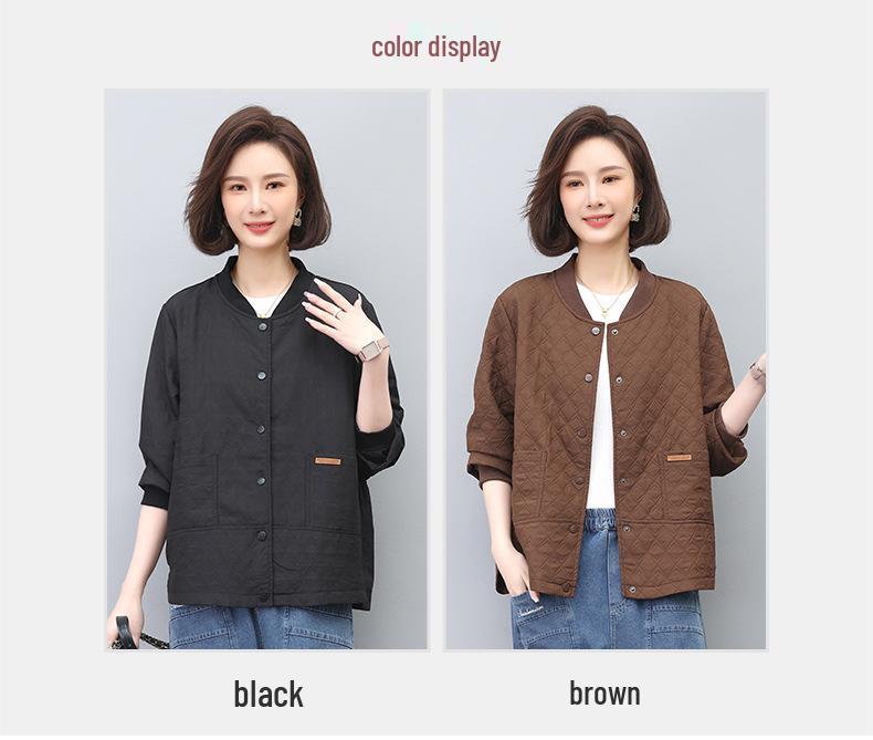 2024 Spring/Autumn Women's Short Coat: Chic, Age-Defying, Versatile Jacket for Middle-Aged Women