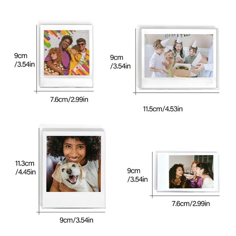 Clear Acrylic Picture Frame Magnetic Designs Fridge Douoble Sided Memos Photo Holder Frame for Home Office Decoration