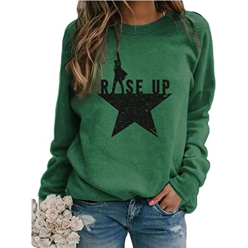 Women's Graphic Crew Neck Sweatshirt Long Sleeve Loose Casual Western Pullover