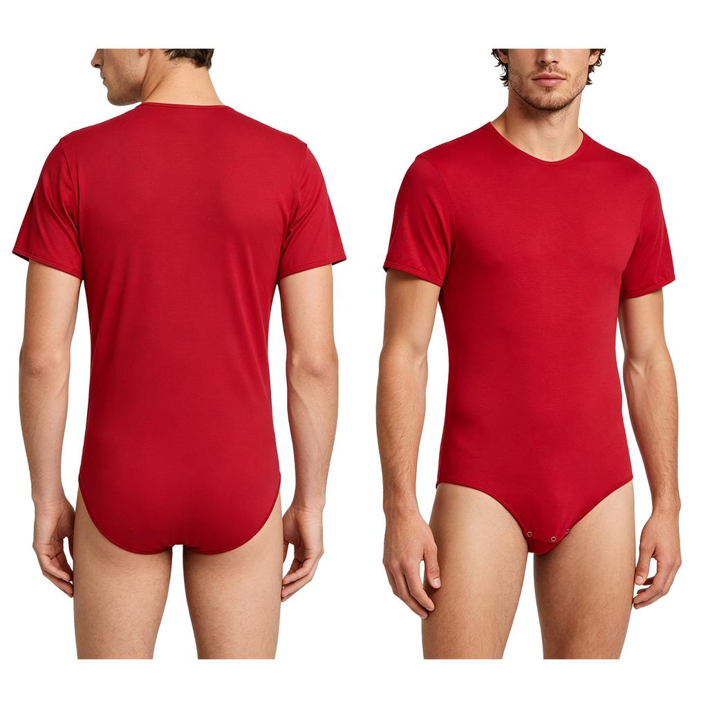 Men's Clothing Adults One Piece Babies Rompers Lingerie Party Clubwear Short Sleeves Press Crotch T-shirt Bodysuit Pajamas