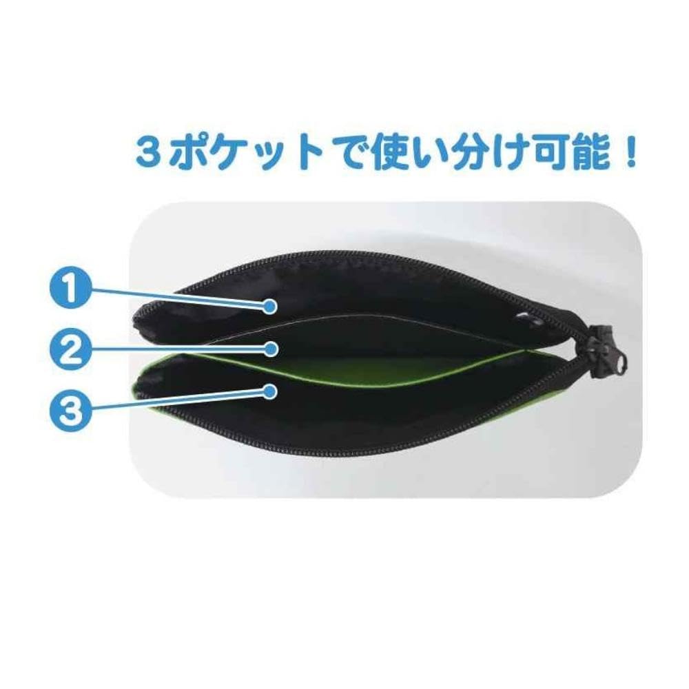 K Company Minecraft Creeper H10 x W20 x Three-Pocket Pouch, & Enderman, MCT-3P-CE, D3.5cm