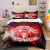 Manchester United Bedding Set Bedding Duvet Cover Set Duvet Cover Pillowcases (1 * Duvet Cover 2 * Pillowcases, without duvet insert)