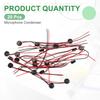 uxcell Electret Condenser 4mm Mini Microphone with 50mm Lead for Voice Use 20-Pack Microphones, Diameter, Wire, 58dB, Black,