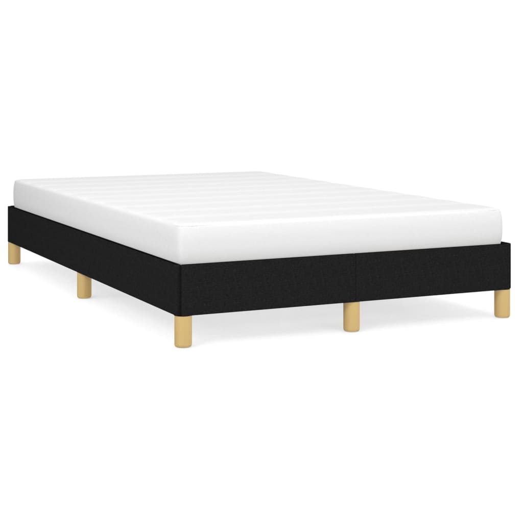 Bed Frame without Mattress Black 120 x 190 cm Fabric