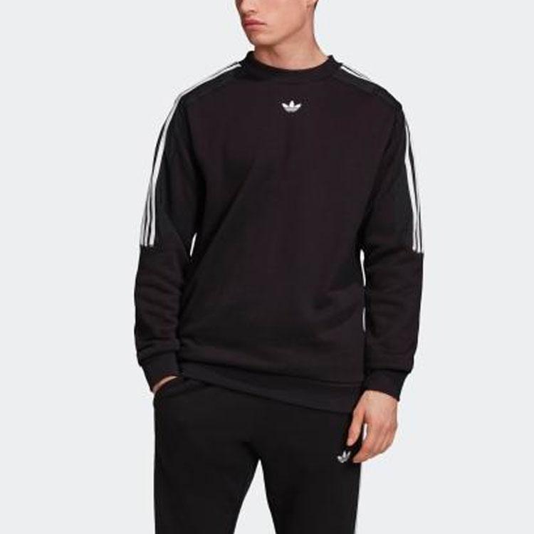 Adidas Originals Radkin Crewneck Sweatshirt With Small Trefoil Embroidery Men Tops Black DU8141