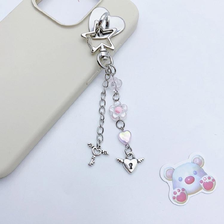 Multicolor Car Keychain for Women Stylish Pentagrams Keyrings for Fashion Lovers