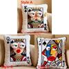 Soft Big Eyes Pillow Quirky Patchwork Pillow Funny Plush Embroidered Pillow  Sofa Decor