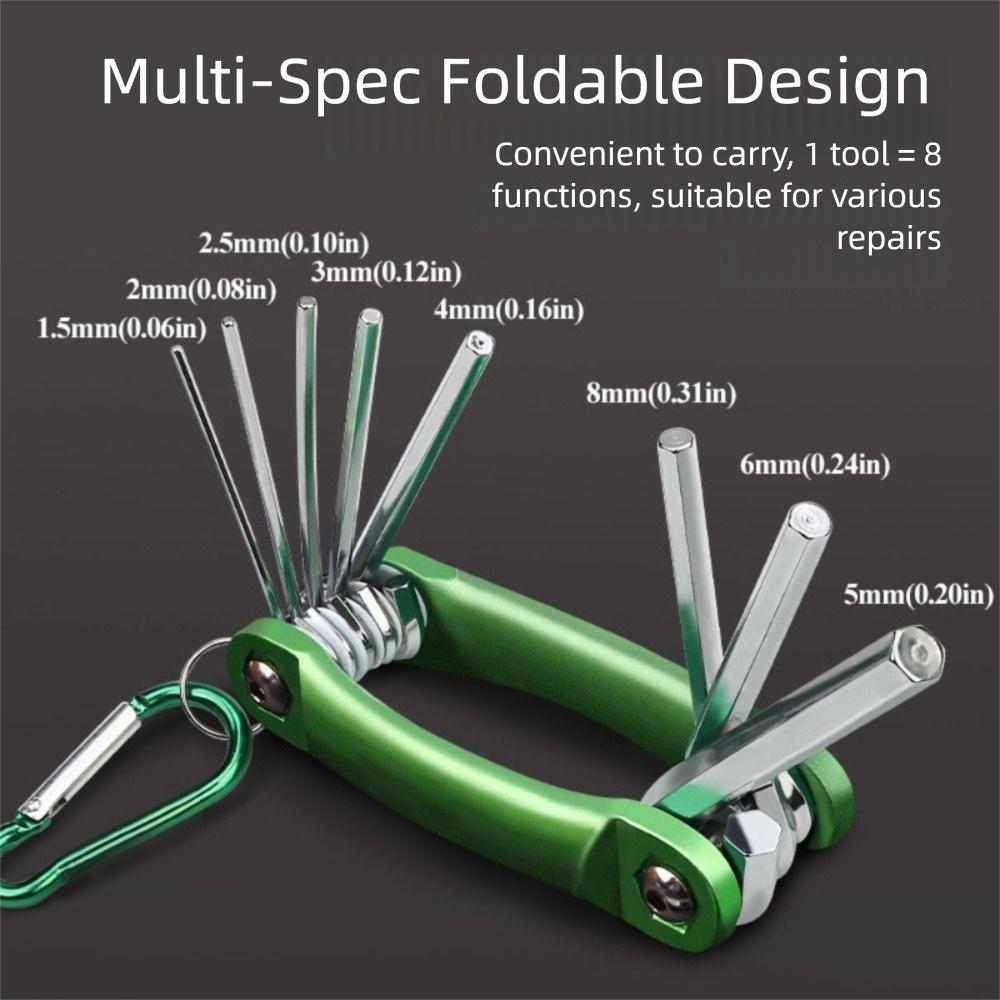 Metric Allen Key Folding Tool Collapsible Design Portable Tool Hexagonal Wrench Set  E-Scooter