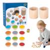 Color Matching Chess Game Color Matching Block Wooden Board Game Funny Educational Interactive Learning Toy For Kids