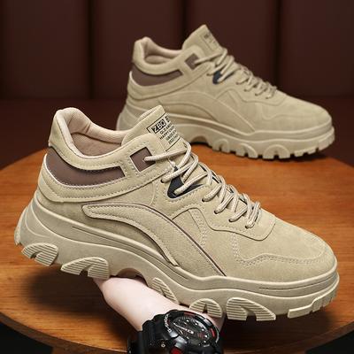 Fashion Casual Sneakers Men's Fashion Versatile Hiking Thick Soled Hiking Comfortable and Wear-resistant Outdoor Workwear Casual Shoes