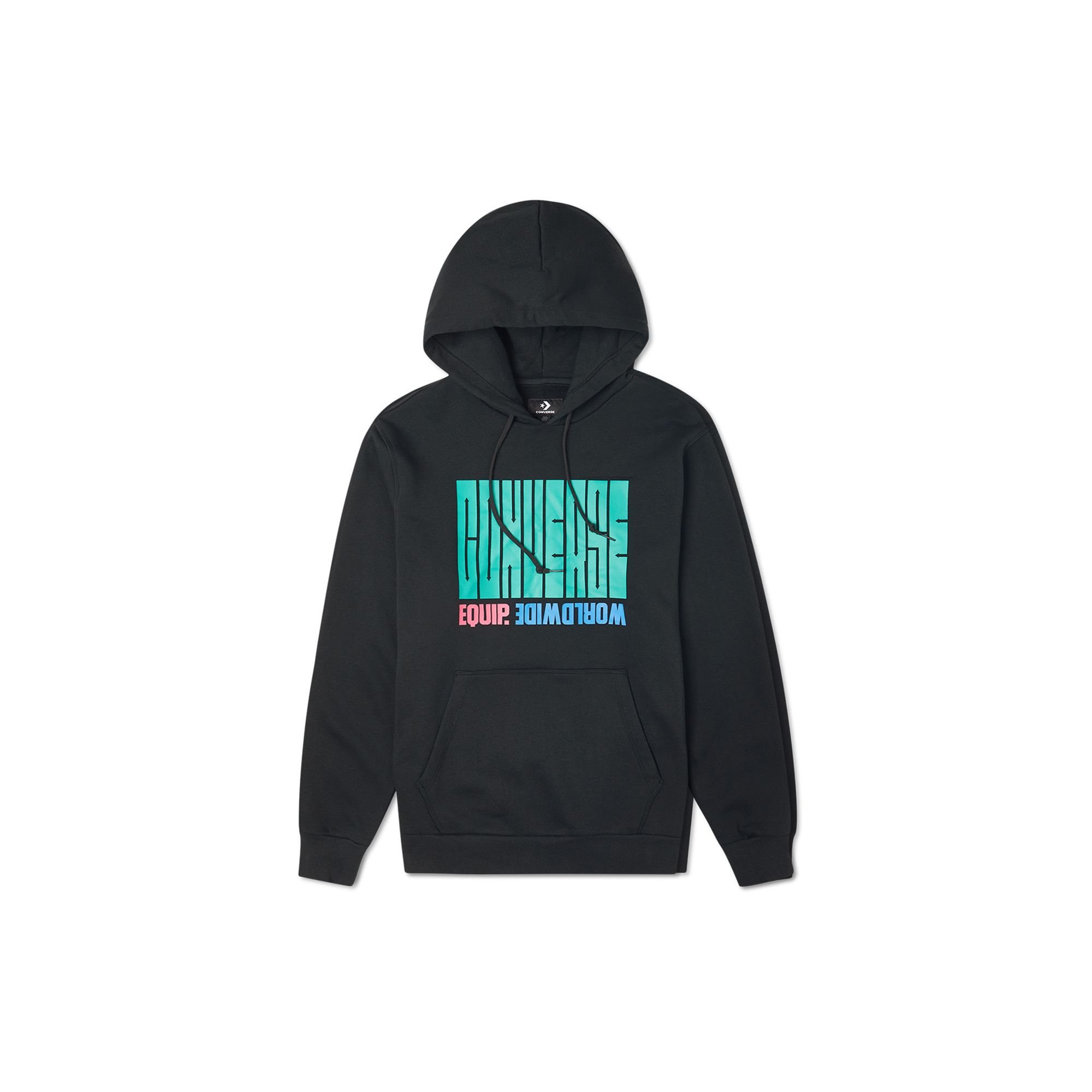 

Толстовка Converse Colorblock с буквенным принтом на флисовой подкладке Мужские топы Черный 10021272-A02