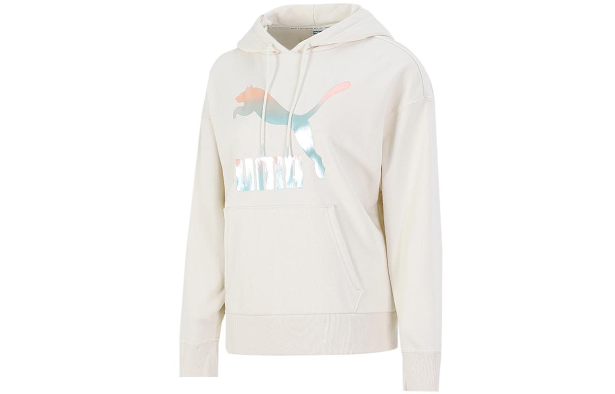 PUMA CLASSICS Sweatshirts Women s Ecru Hooded Moderate Regular 531385-88 M