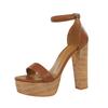 13cm Style Banquet Sexy Buckle with Open-toed Thick Heel High Heel Sandals Women's Super High Heel Waterproof Table Women's Shoes