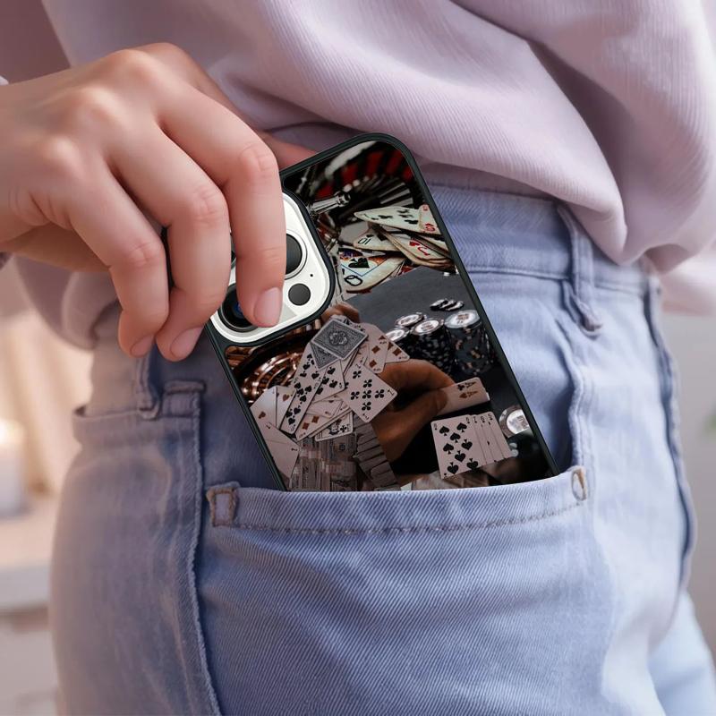 Dices Poker Casino soft Phone Case For iPhone 17 Air 15 16e 14 13 Pro Max Coque 12 11 Pro Max PLUS cover