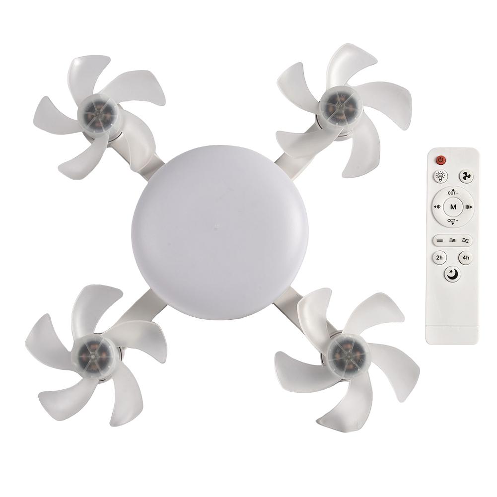 2 In 1 Hanging Fan 3 Gears Drone Fan with LED Light Remote Control Silent Ceiling Drone Fan for Dining Room Bedroom Living Room