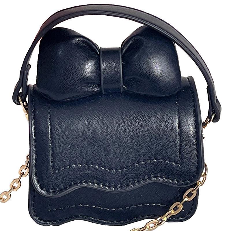 Adorable Mini Pu Shoulder Bag For Kids With Bow Design Perfect For Fashionable Girls
