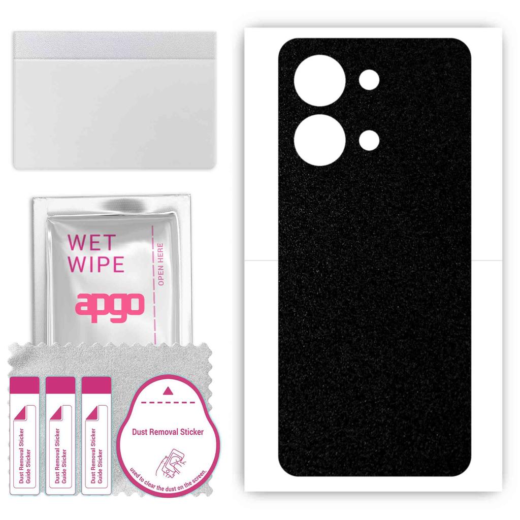 apgo Protective Skin Sticker for the back compatible with OnePlus Nord 3 5G, Wrap Film, Foil, Vinyl - Pattern Matte Black