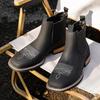Men's Mid-Calf Chelsea Leather Boots - Autumn/Winter British Style, Versatile, Large Size Martin Boots