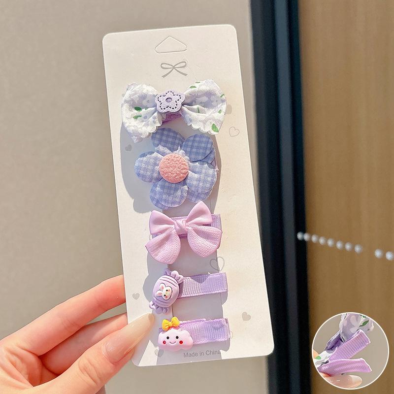 Retro Cute Baby Hair Clips – Gentle Fabric Flower Headwear for Girls