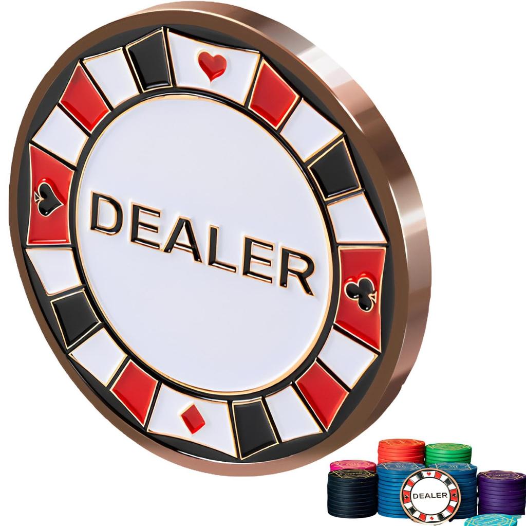 fogman dealer button poker casino authentic stylish cute cool large