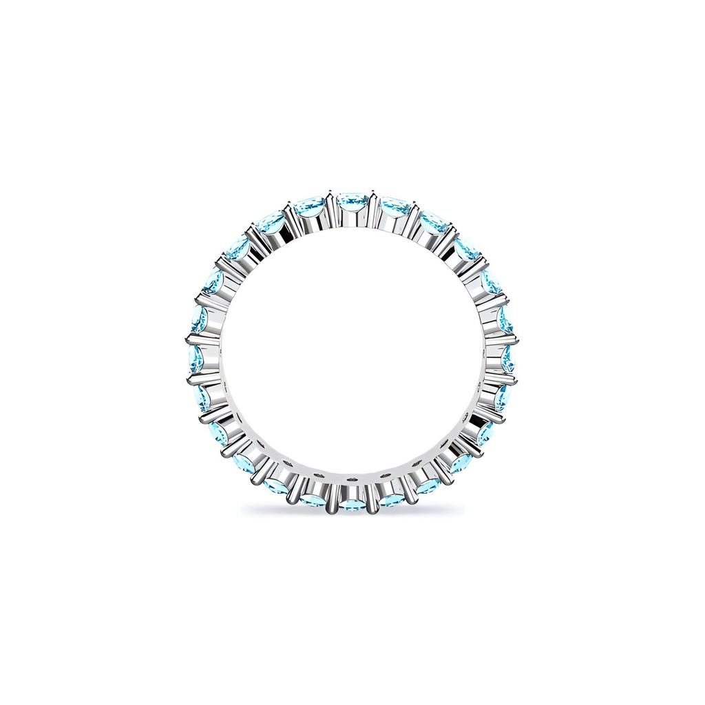 Swarovski Matrix Fashion Round Cut Rhodium Plated Ring Women ring Blue 5658671