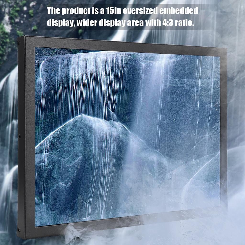 15in TFT 4:3 Display 1024x768 Eingebetteter Industriemonitor HDMIVGAAVBNCUSB
