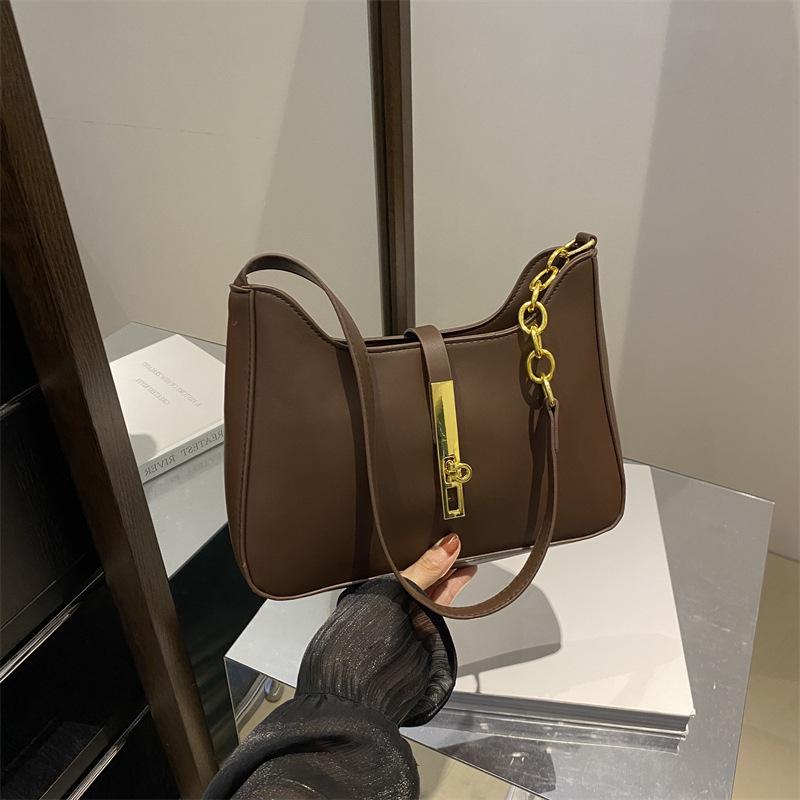 Schicke französische Stil Kunstleder Umhängetasche 2026 Neue Mode Damen Achseltasche