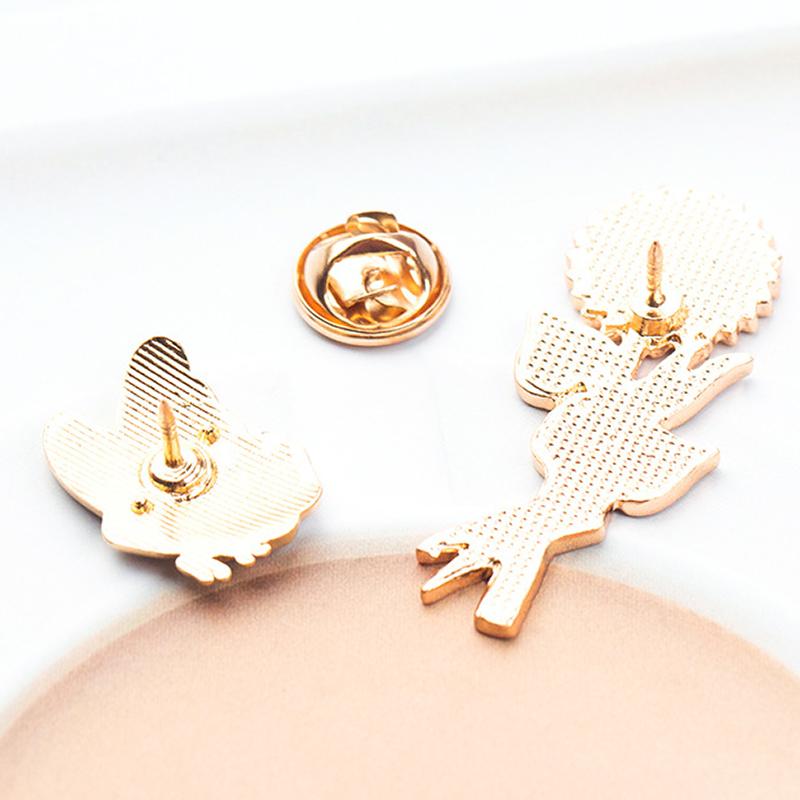Blucome Cartoon Lovely Lavender Sunflower Brooch for Women Sweet Girl Sweater Coat Hijab Pins New Year Gift