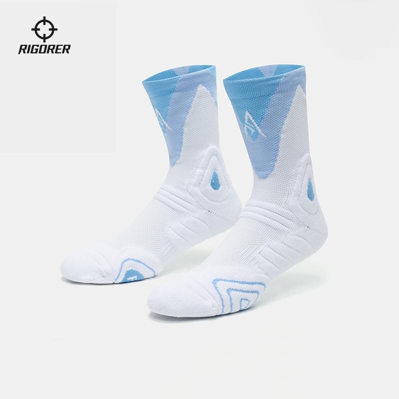 RIGORER AR logo Rigorer Austin Reaves Basketbalové ponožky Pro Tréningové pančuchy Protišmykové Zahustené Športové ponožky