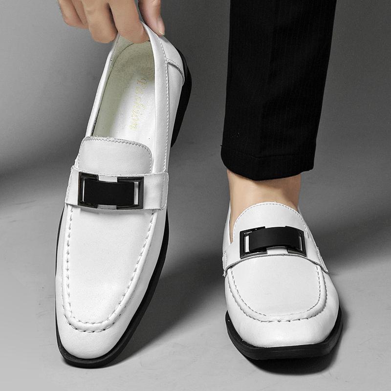 Fashion Brand Men Loafers Leather Slip On Casual Business Dress Shoes Men Wedding Party Office Fashion Shoes Flats Comfort Driving Shoes