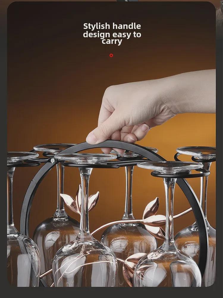 Retro Creative Inverted Wine Glass Rack for Home Decor