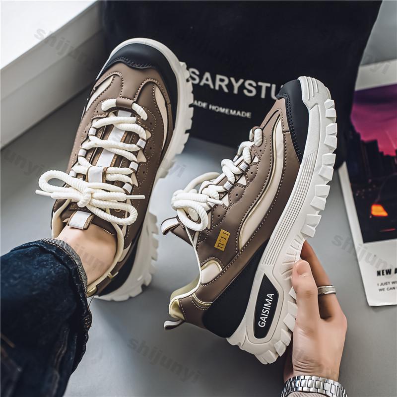 Fashion 2025 Autumn Fashion Trend Casual Low Top Thick Soled Sports Shoes for Men Niche Designed Comfortable Versatile Platform sneakers