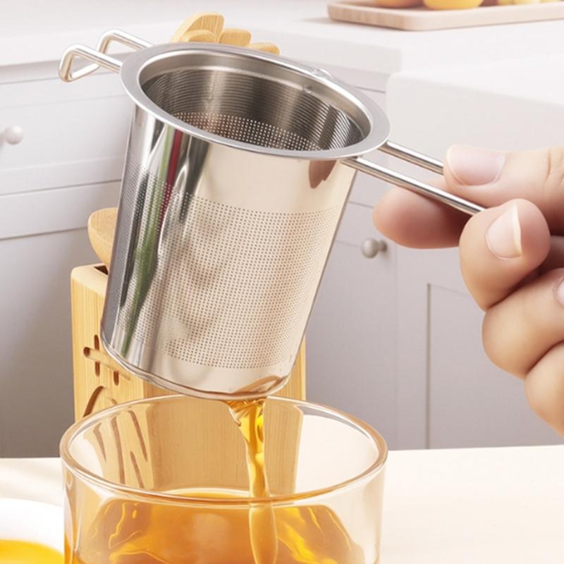Removable Tea Infuser Stainless Steel Tea Strainer Cover for Dust Protections and Effortlessly Cleaning Brewing Filter