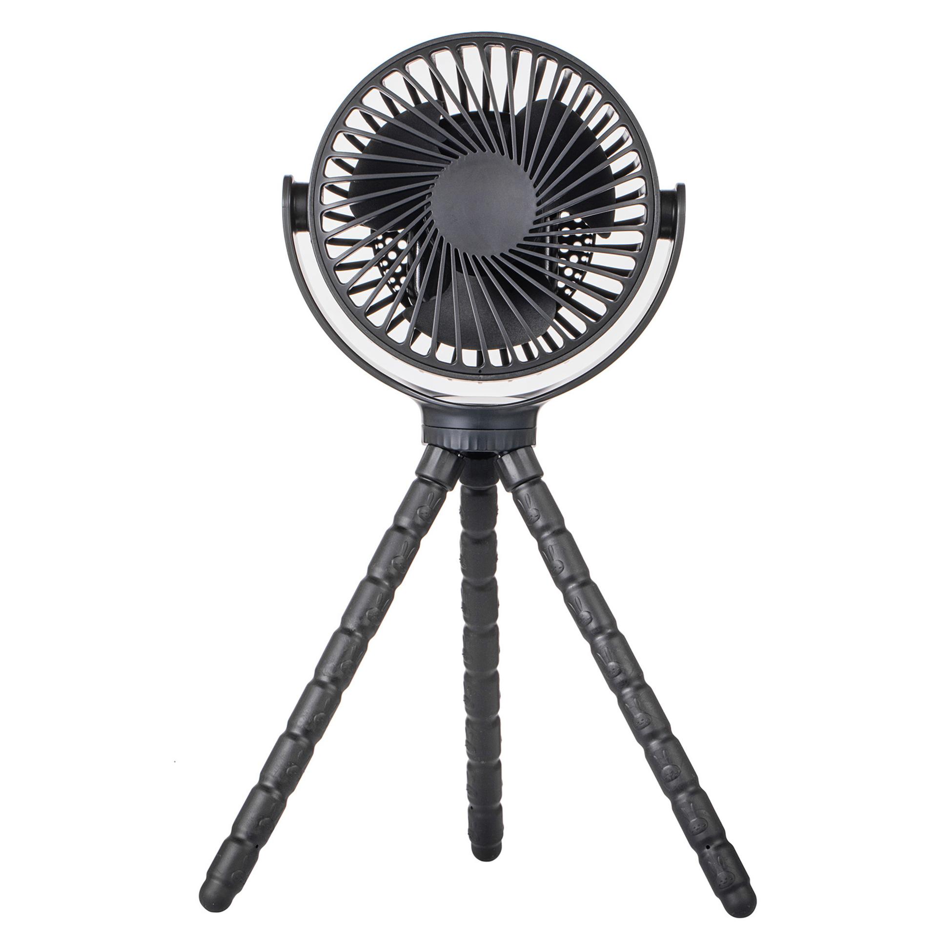 

WX1020 Flexible Octopus Tripod Baby Stroller Desktop Fan Portable Handheld Summer Cooling Fan Black