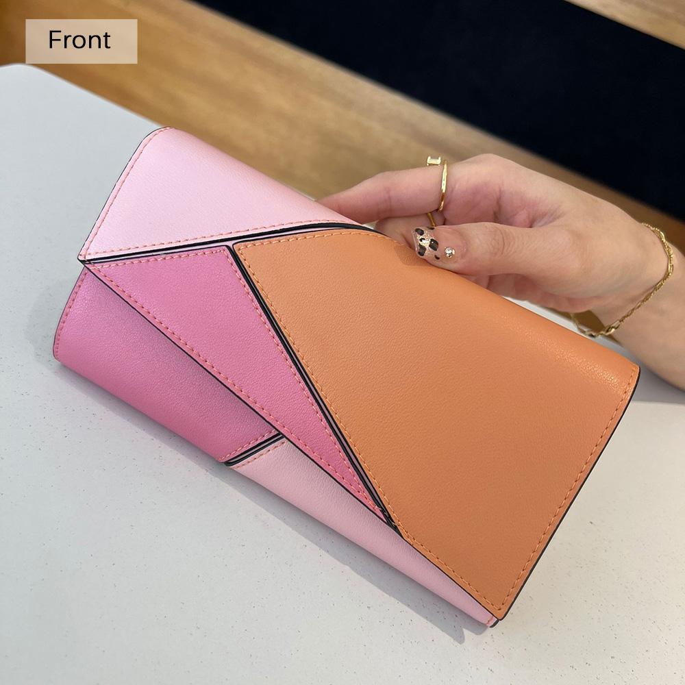 2025 Patchwork Genuine Leather Women Wallets High Quality First Layer of Cowhide Long Wallet Gorgeous Clutch Bags For Ladies Purse