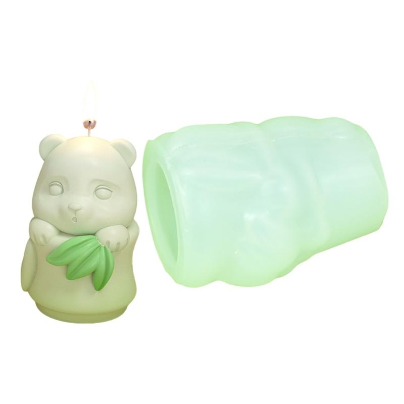Silicone Panda Shape Molds Traditional Chinese Dessert Molds Candle Stand Moulds Silicone Texture Baking Accessories