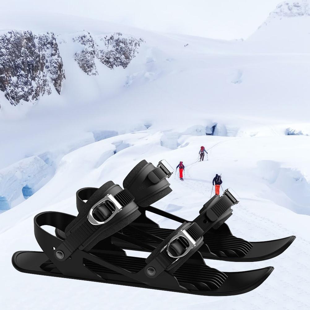 Mini Short Ski Skates Upgraded Adjustable Winter Skis Shoes Snowshoes Short Snowskates Skiboards for Men Women Outdoor