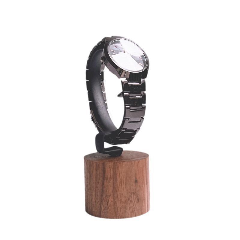 1Pcs Wooden C-Shaped Watch Holder Jewelry Organizer Display Stand For Bracelet Ring Earring Watch Display Solidwood Watch Stand