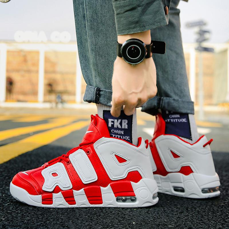 Nike Air More Uptempo Red Outfits Men Nike Air More Uptempo Men Shoe