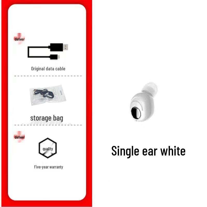 

L16 Мини Беспроводные Bluetooth Наушники - Невидимые Внутриканальные, Односторонние, Автомобильная Стереосистема. No Accessories