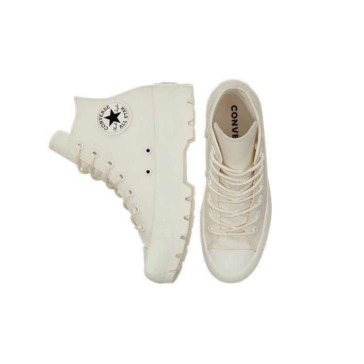 Converse Lugged Canvas Comfortable Daily High-Top Lifestyle Casual Shoes Women Sneaker Beige 573063C