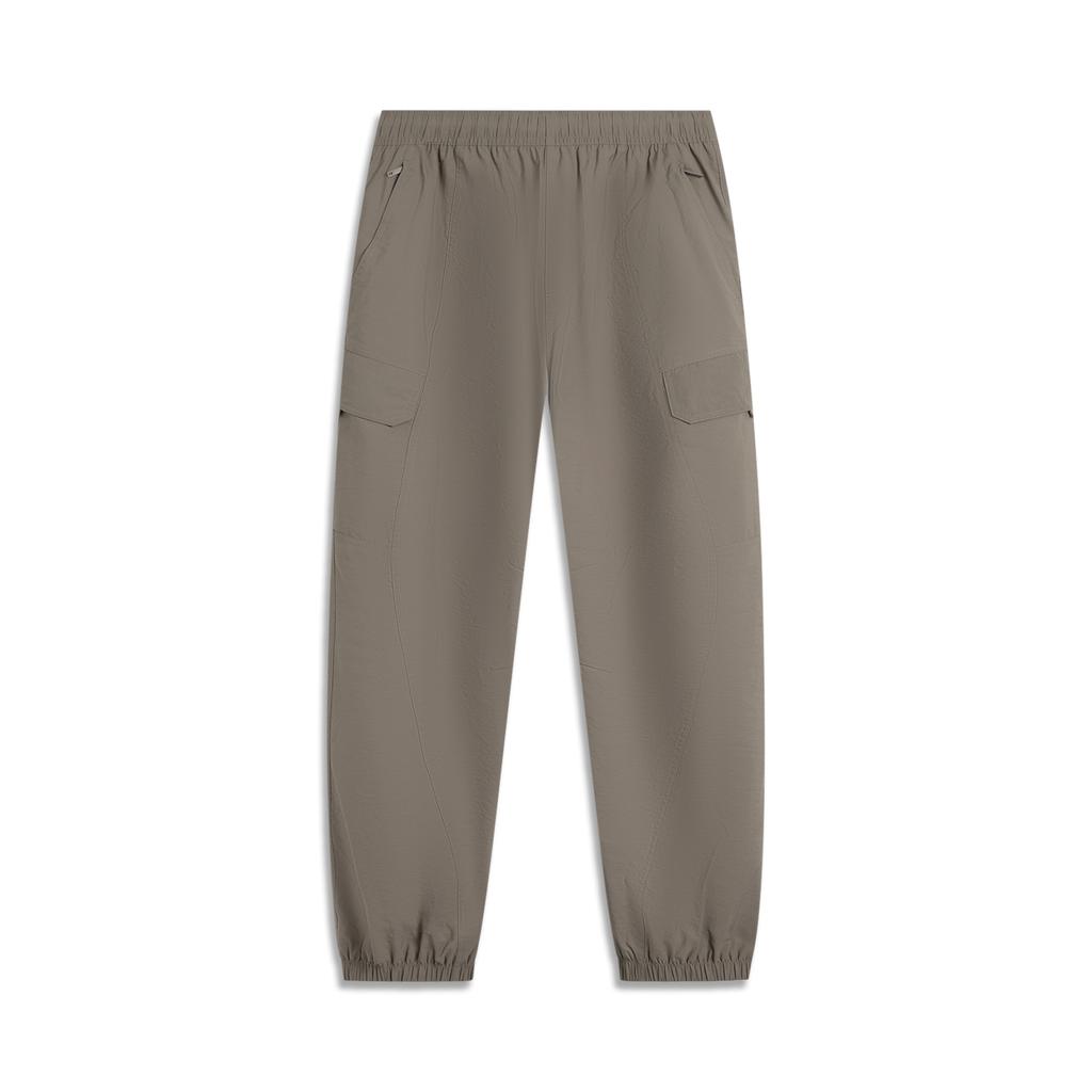 Li-Ning Comfortable Loose Fit Solid Color Versatile Casual Pants Men Bottoms Pine-Brown AYKV713-2
