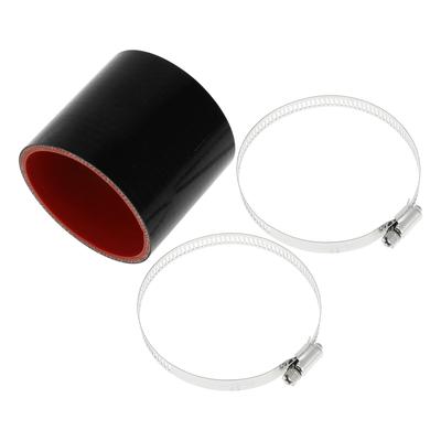 X AUTOHAUX Silicone Hose, Straight Silicone Tube, Black, Length 3.0 Inches (76 Mm), Inner
