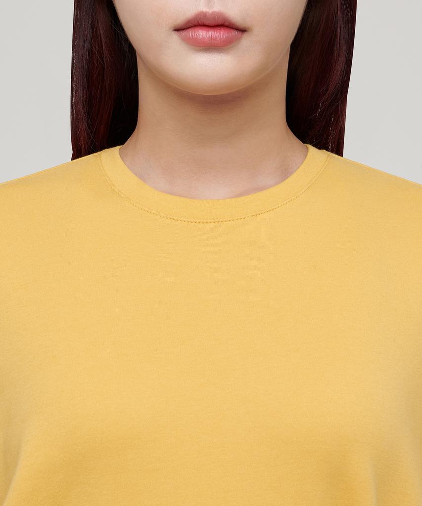 MUSINSA STANDARD WOMAN Women'S Basic Crew Neck T-Shirt [Mellow Yellow]