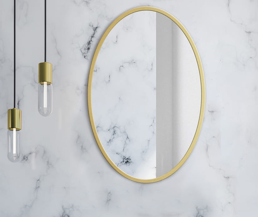 40Cm Mirror With Gold Frame