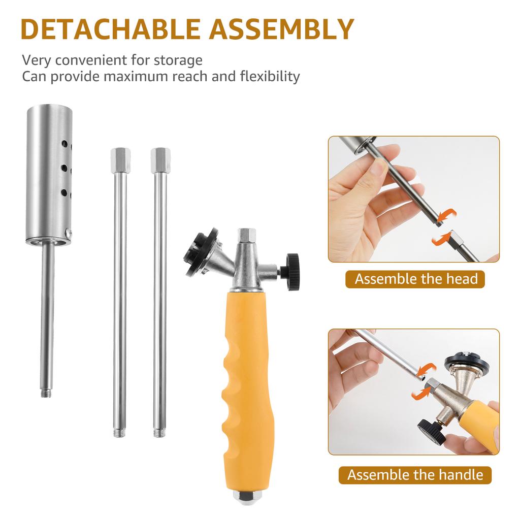 Outside Weed Burner Reusable Long Arm Weed Torch Weeding Fires Machine Grass Burners Gases Torch Outdoor BBQ Blowtorch Camping