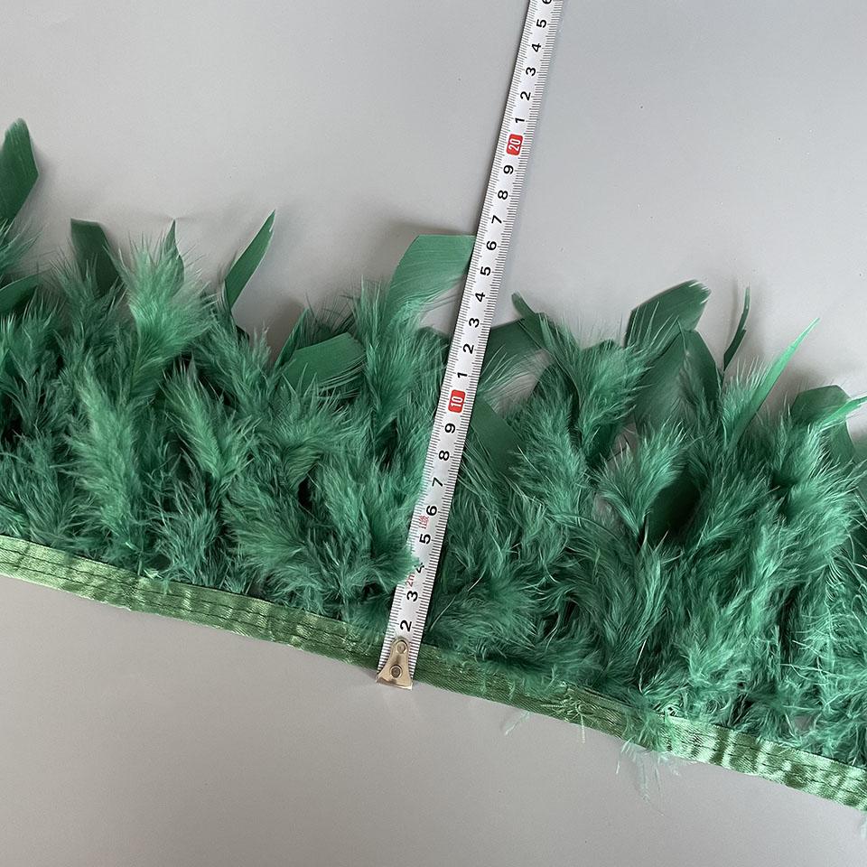 Fluffy Turkey Feathers Trim Fringe Ribbon 10Meters Marabou Feather On Tape Fringes Sewing Trimmings DIY Clothes Dress Decoration