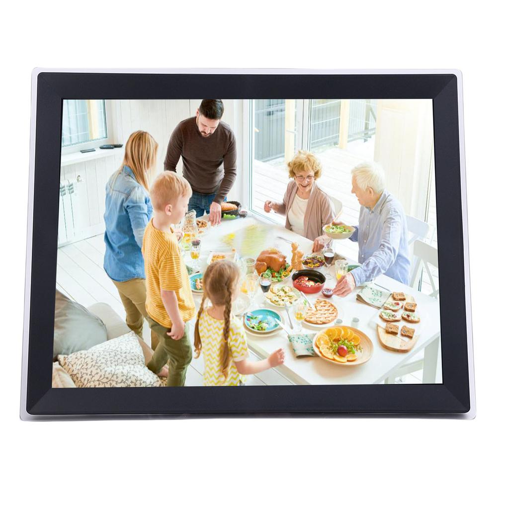 15 Inch Digital Picture Frame 1024x768 FHD WiFi Smart Electronic Photo Frame Touch Screen Auto Rotation 32GB