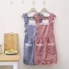 Cooking Apron Sleeveless Shoulder Strap Double Layer Anti-oil Kitchen Women Cleaning Apron Daily Use