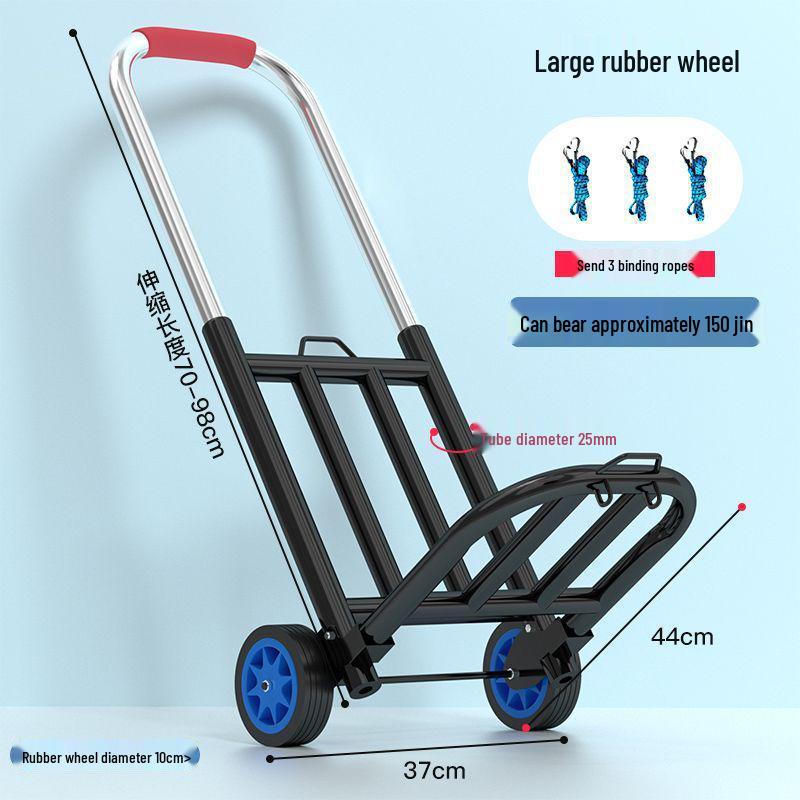 Foldable Handcart for Shopping and Luggage Transport